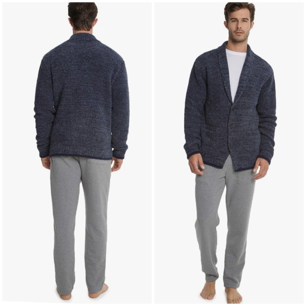 Barefoot dreams Shawl Collar Cardigan sweater Pacific blue - Picture 4 of 13